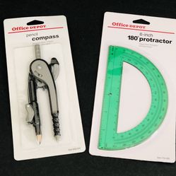 Math tools Protractor And compass 