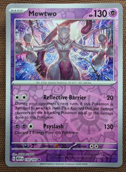 Mewtwo 150/165 SV 151 English Reverse Holo Rare Akira Egawa