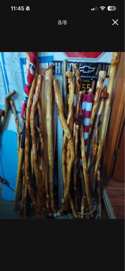 Variety Of Handmade Walking Sticks