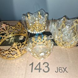 4 Crown Cake Decorations New