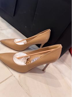 Sam Edelman Hazel Nude Leather Pumps Size 6.5M w/ Box