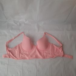 Victoria's Secret Bra 32B Uplift Semi Demi Pink Nylon Polester Women's Girl's