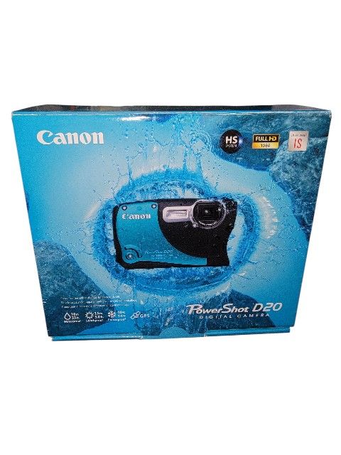Canon PowerShot D20 Digital Camera Waterproof GPS Digicam