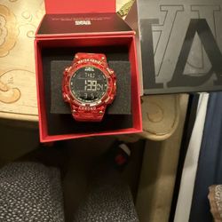 Invicta Racing Burnout Digital Men's Watch - 52mm, Transparent, Red