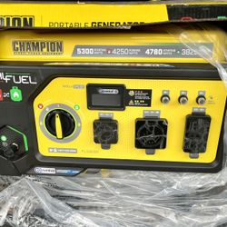 Champion Generator  5300/4250-Watt Gasoline and Propane Powered Dual Fuel Portable Generator with CO Shield