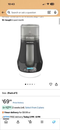 Baby brezza bottle and breast milk warmer