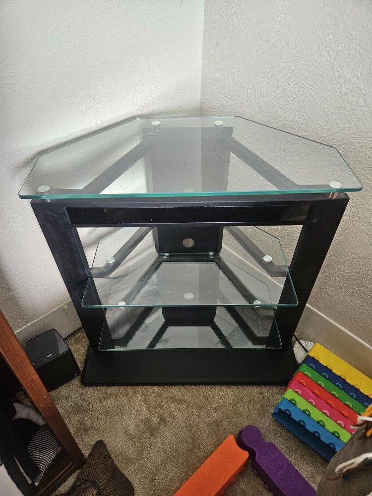 Glass Corner Table