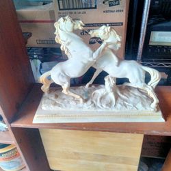 A Sabatini Statue Rearing Horses 