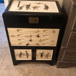 Hand Made Silverware Chest From Thailand At Least 60 Years Old