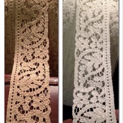 Vintage Lace Trim – 2” Wide – Beige or White – By The Yard