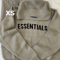 Knitted Grey Essentials Hoodie