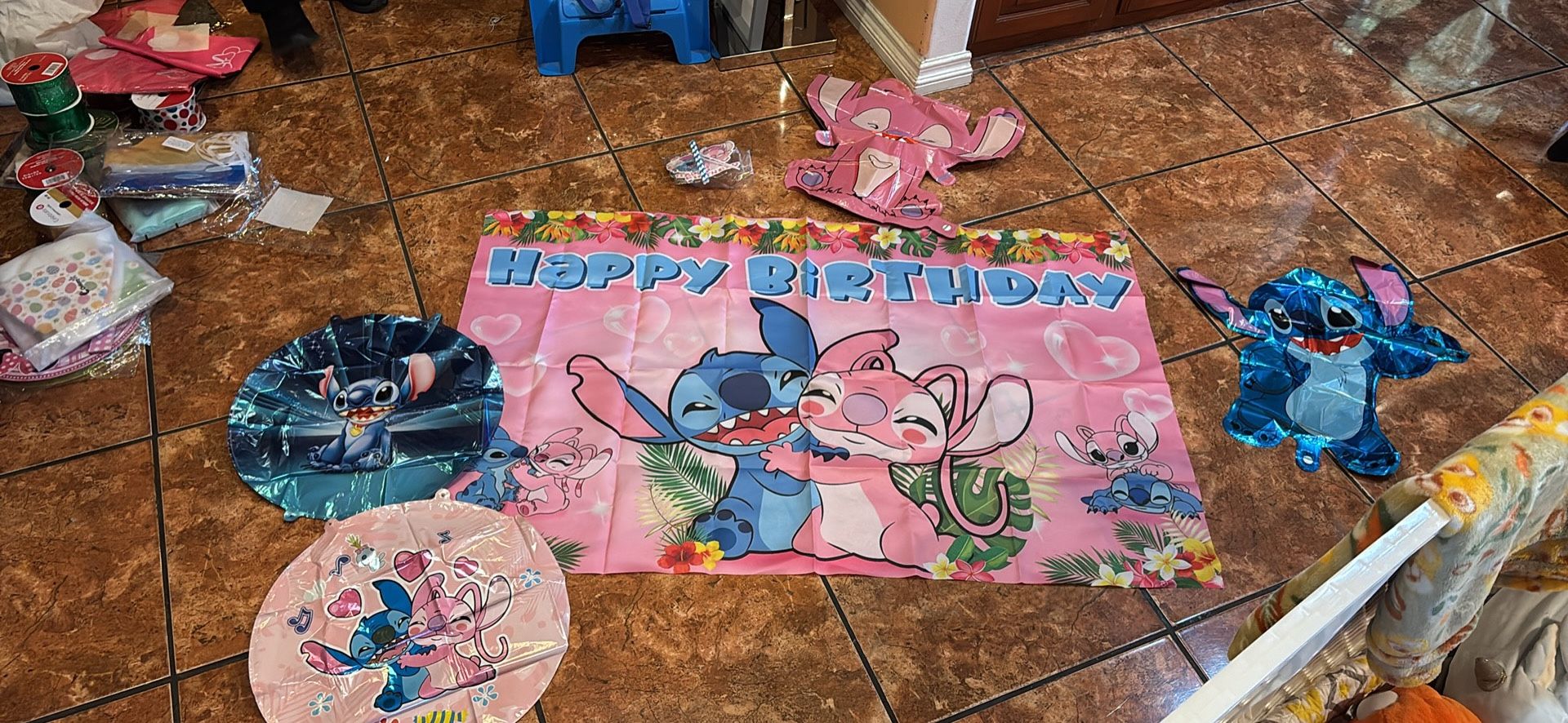 Happy Birthday Stitch Banner Set