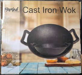 Cast iron wok
