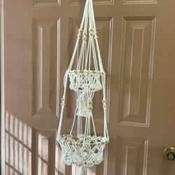 Macrame Double Hanging Plant Holder 