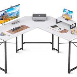 Gaming Desk (L-Shaped) With Monitor Stand