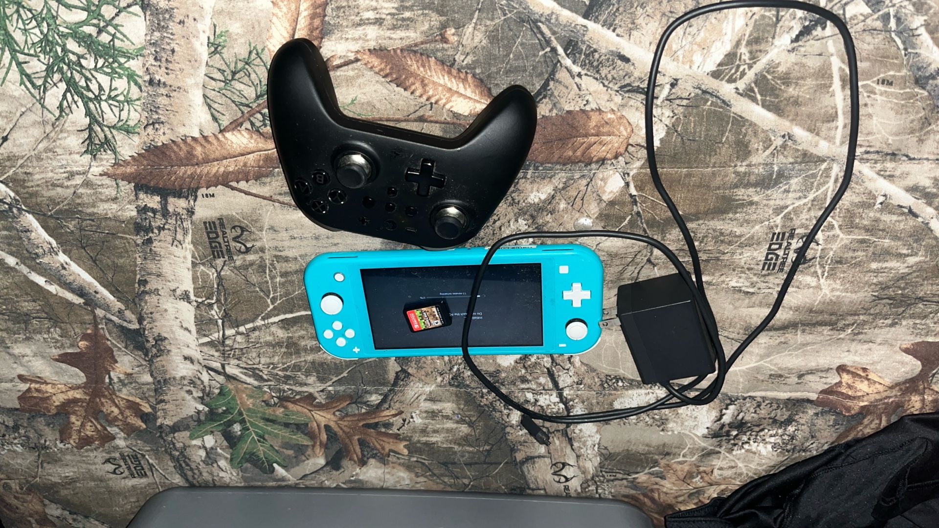 Nintendo Switch Lite With Minecraft Charger And A Gulkit Controller