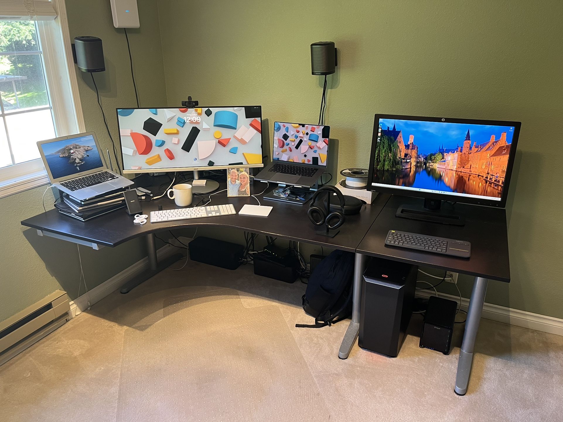IKEA Galant corner desk with extension
