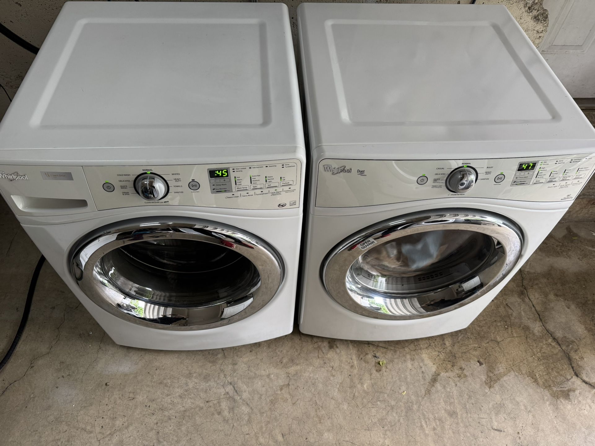 Whirlpool Front  load Washer And Dryer 