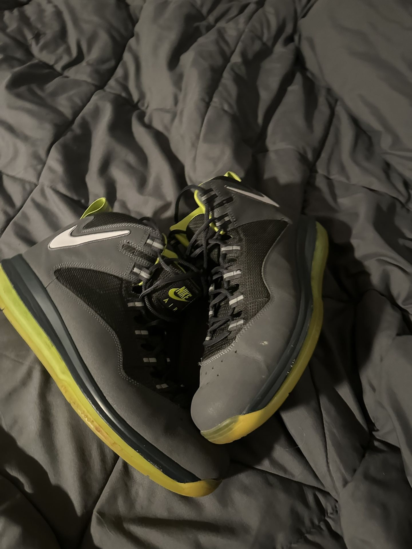 Nike shoes, black and green