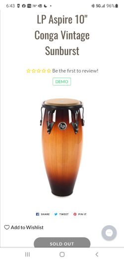 LP Aspire 10" Conga Vintage Sunburst
