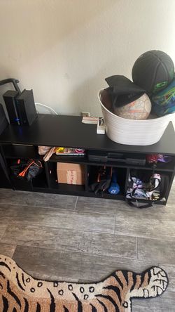 Black tv stand/ organizer/ storage