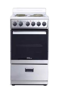 24in 4 Burner Electric Stove / Range Freestanding with storage drawer