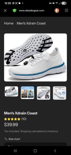 Men's Xdrain water proof shoes size 10.5