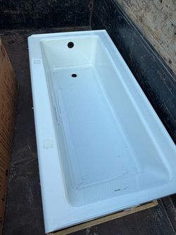 New Kohler Bellwether Left Drain Cast Iron Bath Tub 30x60 White