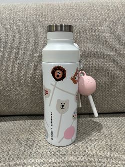 Starbucks + Target Cake Pop Collection Stainless Steel Bottle w/ Charm Keychains - New (2026)