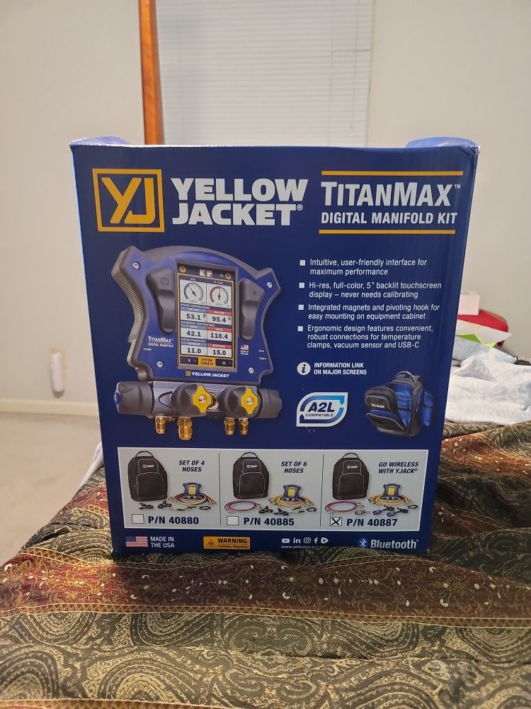 New Yellow Jacket Titan Max Digital Manifold Kit