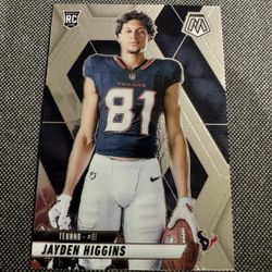 Jayden Higgins Rookie Card #81 – Houston Texans – Panini Mosaic RC