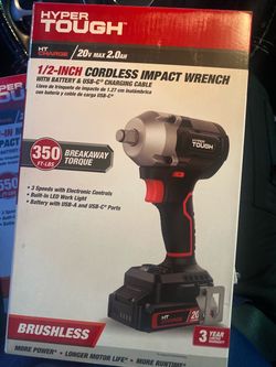 Hyper Tough 20V 1/2-Inch Cordless Impact Wrench