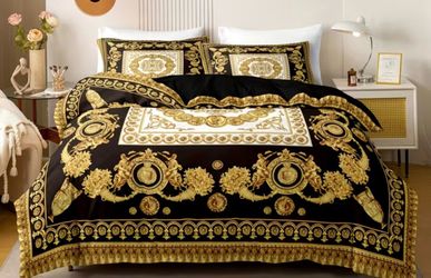 Five pieces long size bed set brand new