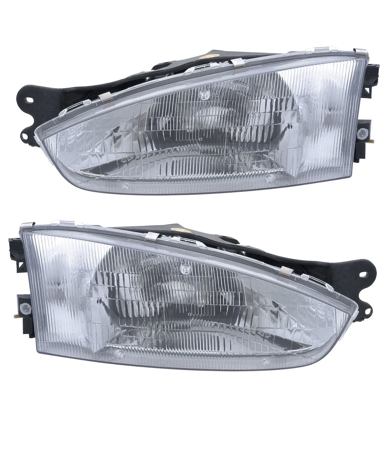 Headlights Front Lamps Pair Set for 97-02 Mitsubishi Mirage Coupe Left & Right