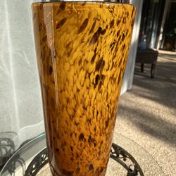 Murano Glass Vase Amber