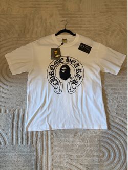 Bape x chrome hearts tee shirt short sleeve size medium