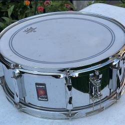 Premier Olympic 5.5"x14" Chrome Snare Drum Made In England Vintage 