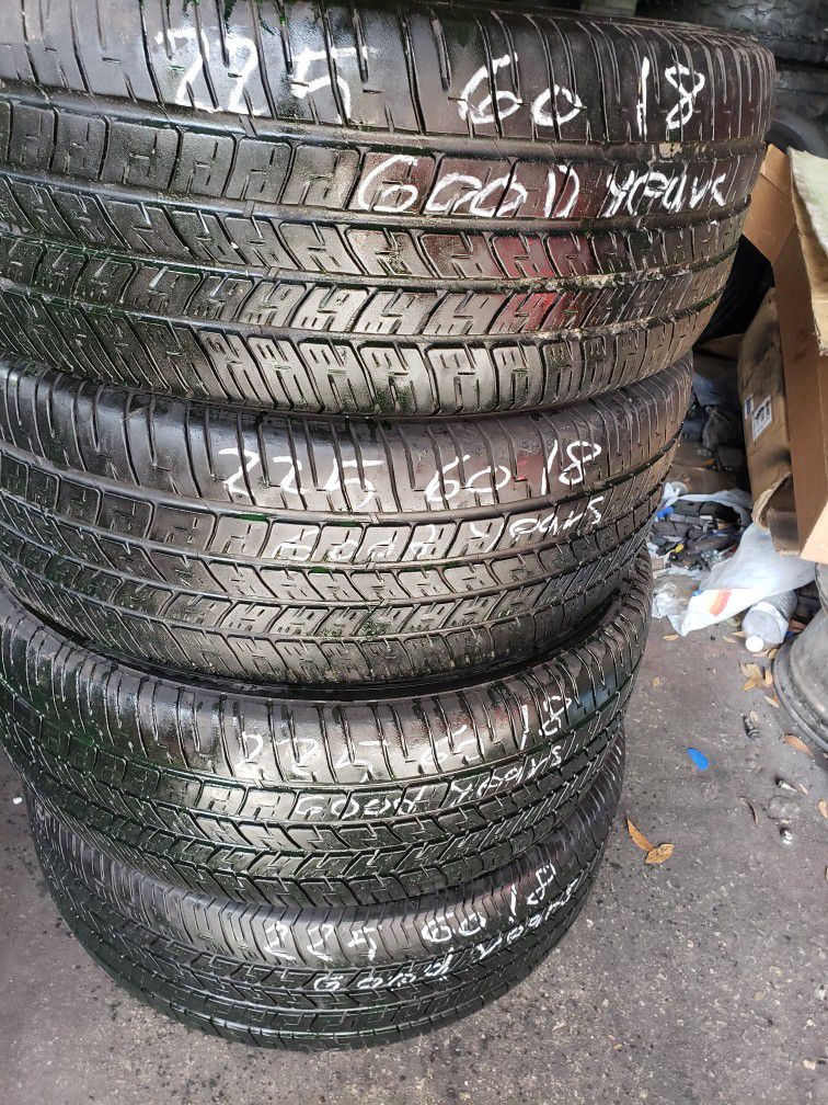 4 Used Tires 225 60 18 Good Years 