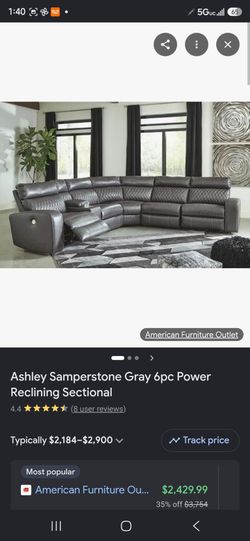 Leather Dark Grey sectional