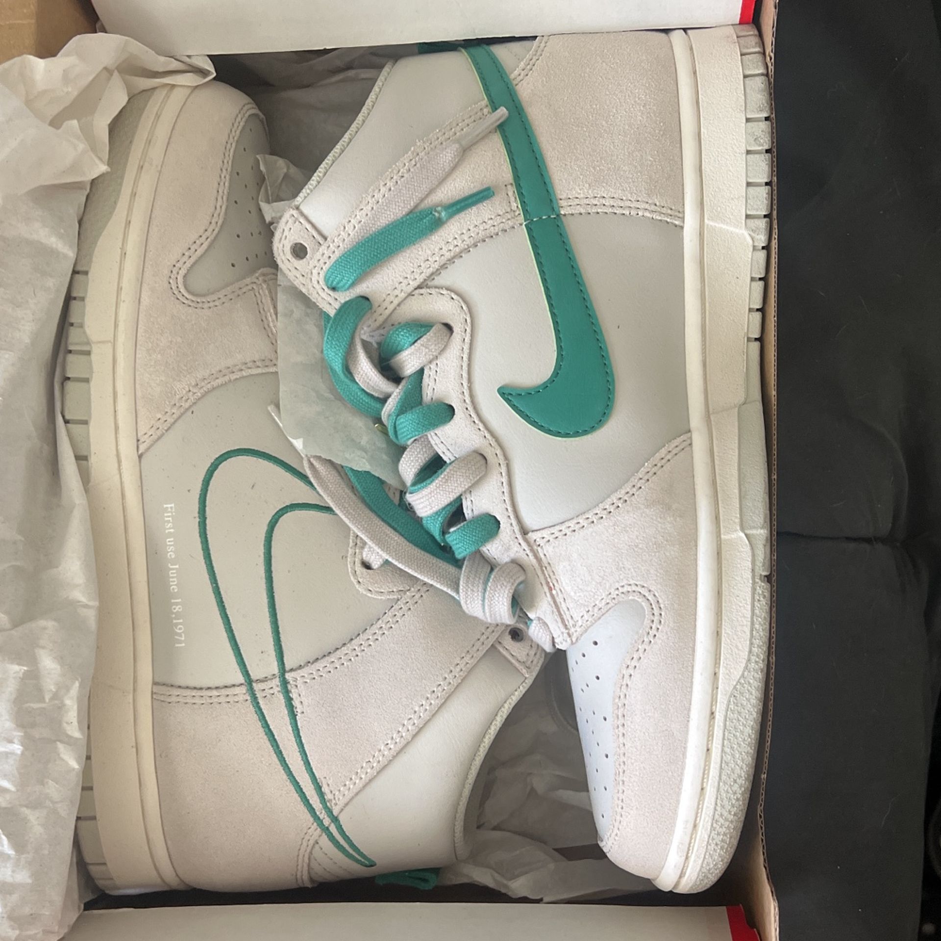 Nike Dunk high first use green