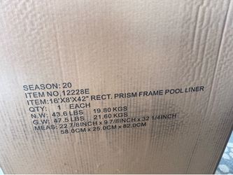 Pool liner brand new Inside box