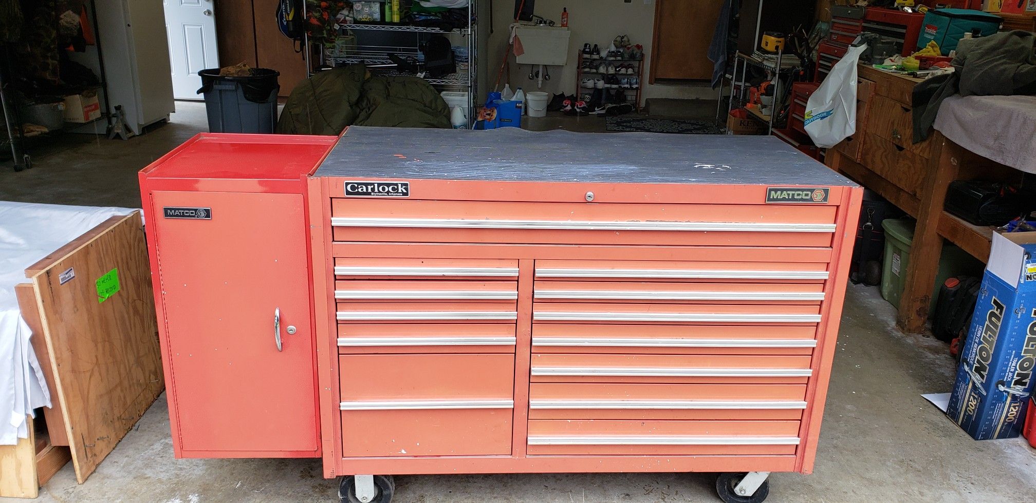 Matco MB 1440 Workmaster 13 Drawer Rollaway Toolbox w MB 302 Side box