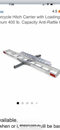 Black widow motorcycle carrier 2” hitch mount