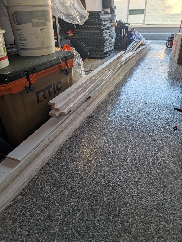 White Primed Door Window Trim Baseboard Home Moldings