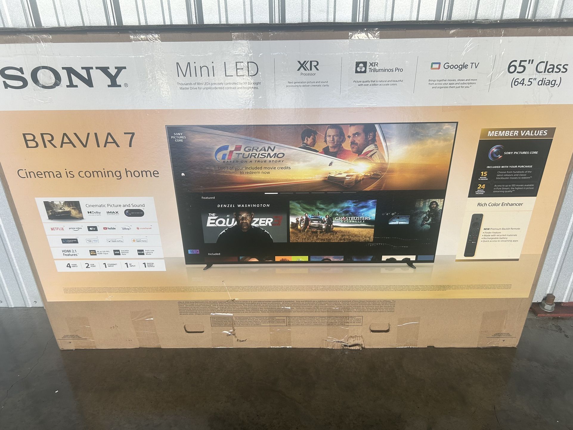 Sony 65-inch bravia 7 mini led qled smart tv