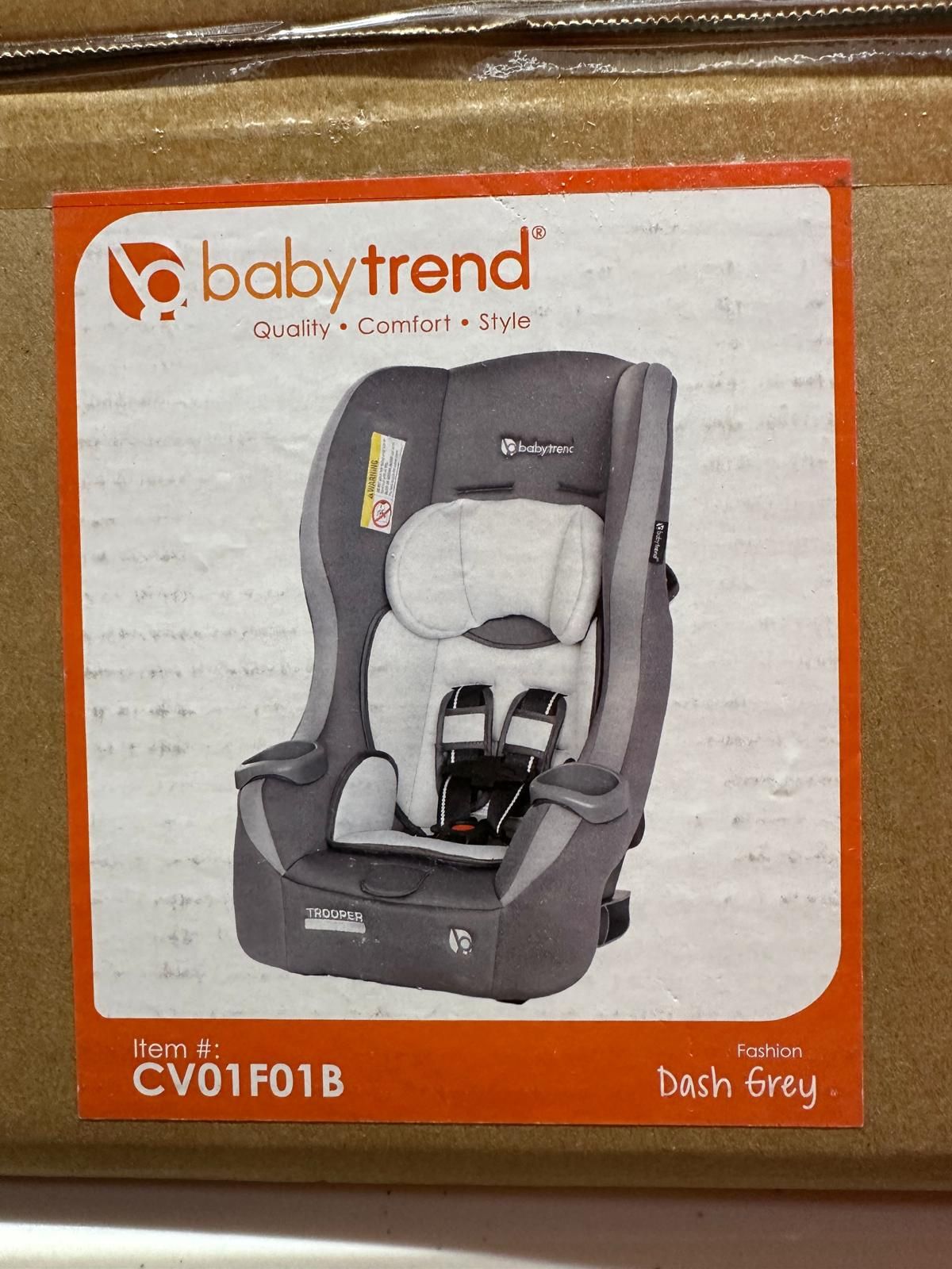 Baby Trend Trooper in Convertible Baby Car Seat Dash Grey
