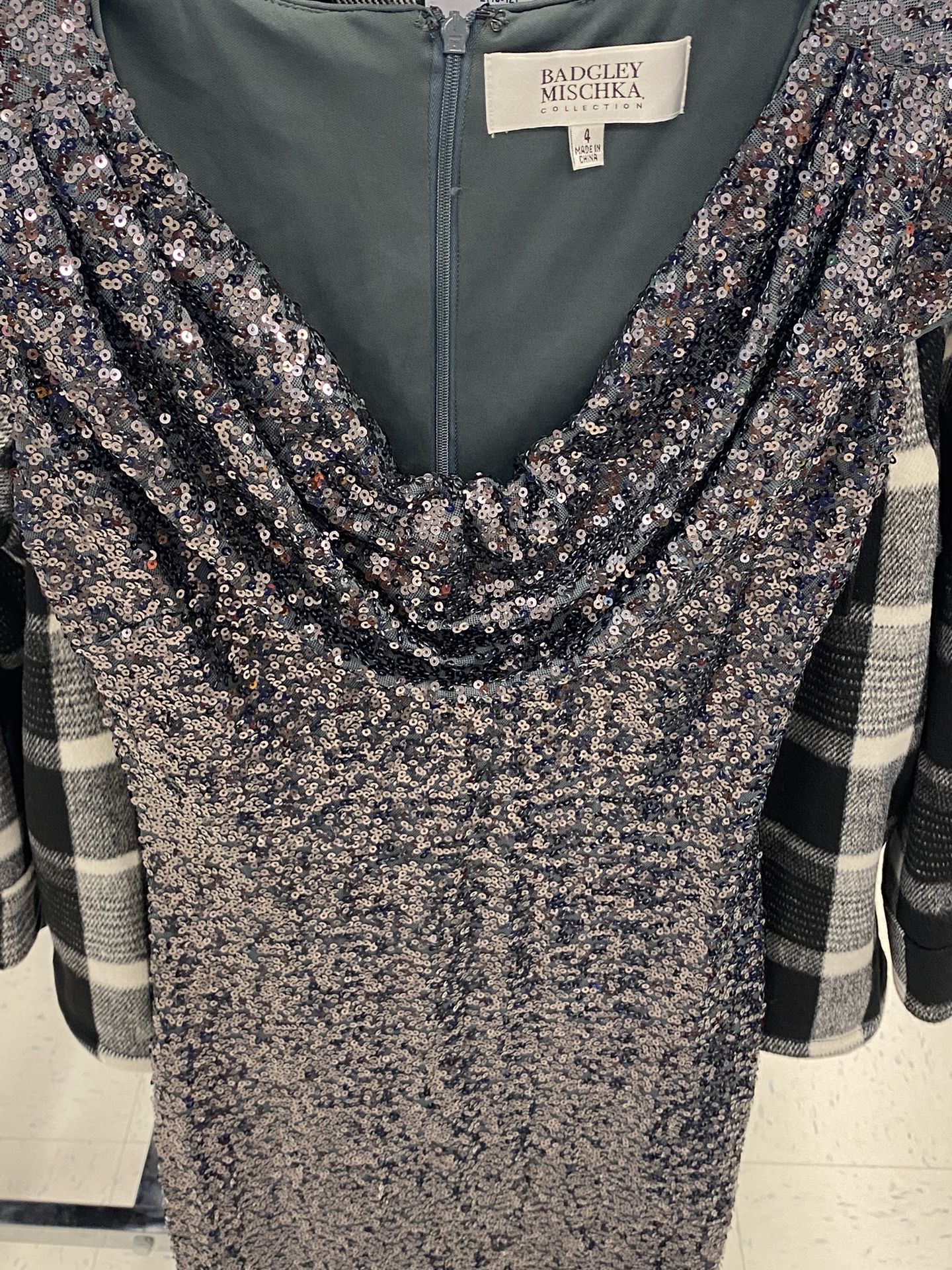 Badgley Mischka Sequined Dress Size 4