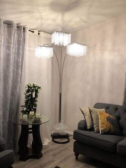 Silver floor lamp