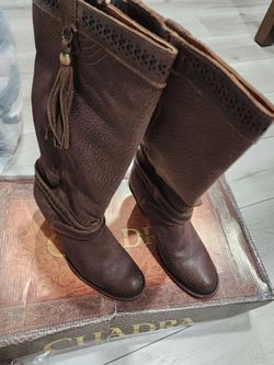 Cuadra Brown Leather Tall Boots