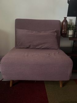 Purple sofa-bed